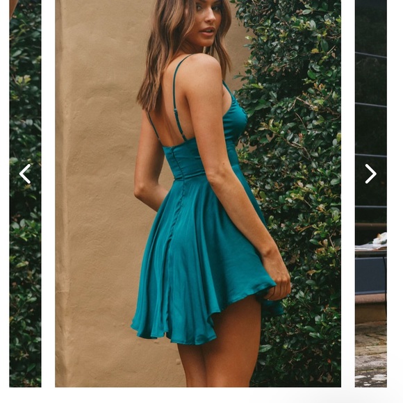 Selfie Leslie Forest Green Mini Dress - Picture 2 of 4